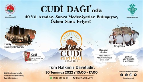 Cudi Festivali'ne Tüm Halkımız Davetlidir